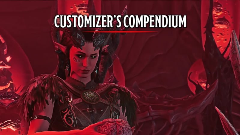 A character in BG3 altered using the Customizer's Companion mod