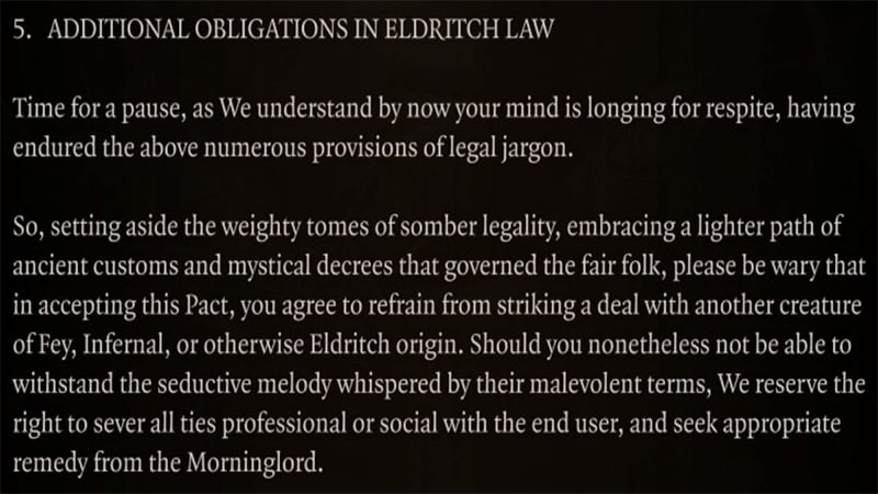 BG3's User Agreement contains some funny jokes.