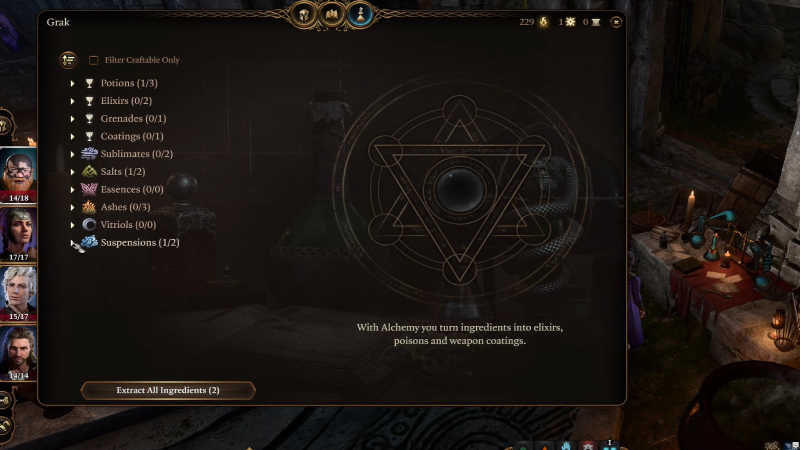 Elixirs BG3