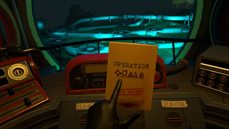 A mysterious document in I Expect You To Die 3, releasing September 2023
