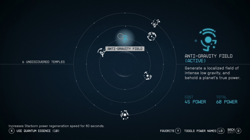 Powers Menu