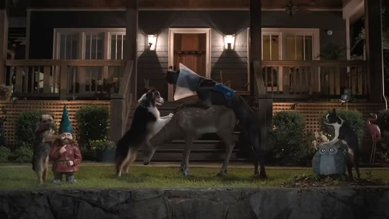 The dogs in Strays humping lawn ornaments.