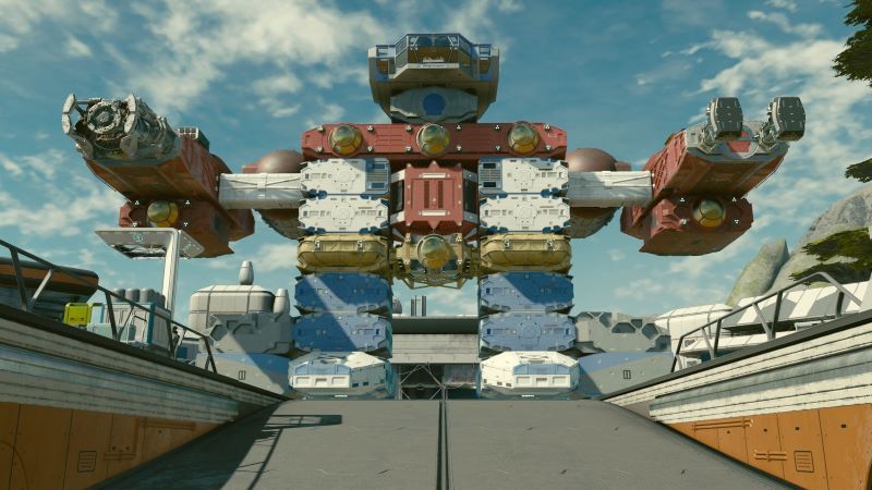 Starfield mech ship