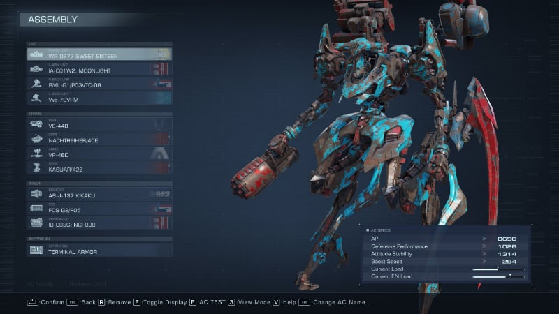 The Recon Build from Armored Core 6 by FromSoftware