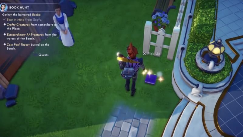Completing the Book Hunt Quest in Disney Dreamlight Valley - Finding Books