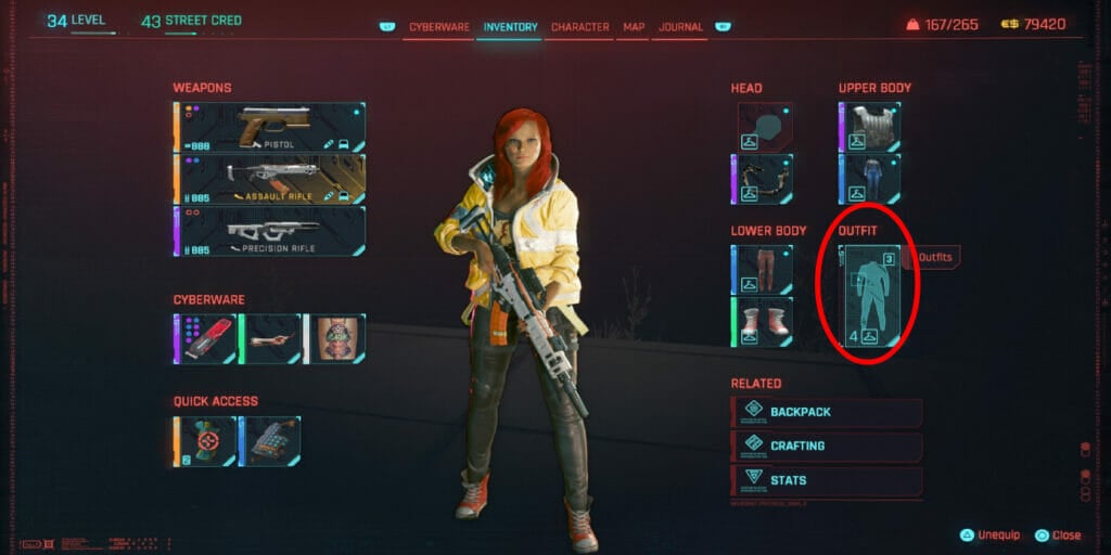 Character Screen