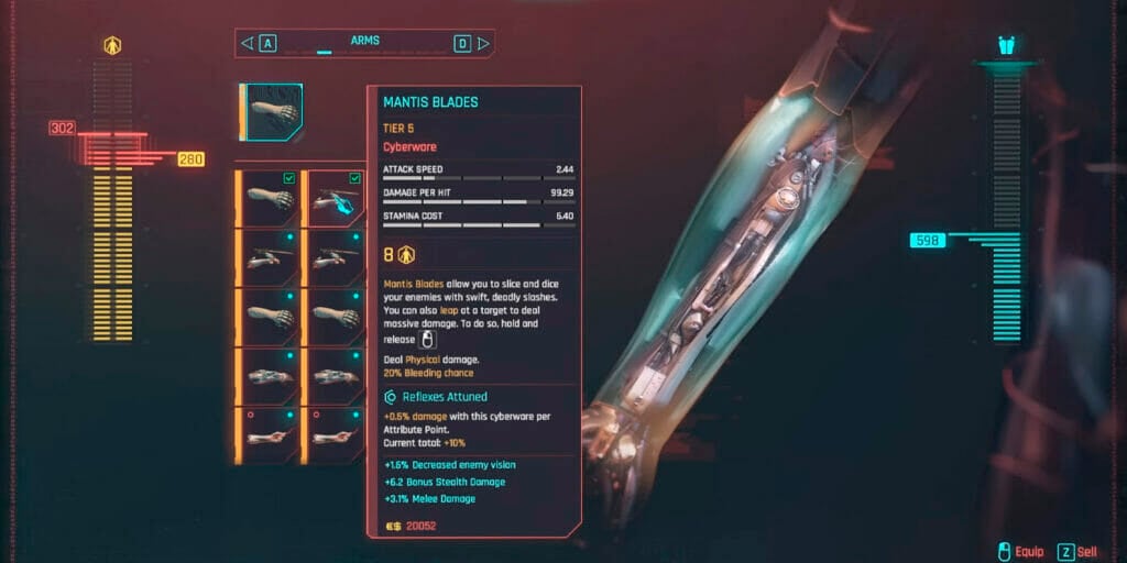 Cyberware in Cyberpunk 2.0