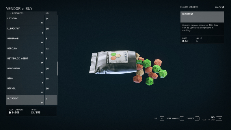 Nutrient in Bethesda's new sci-fi RPG