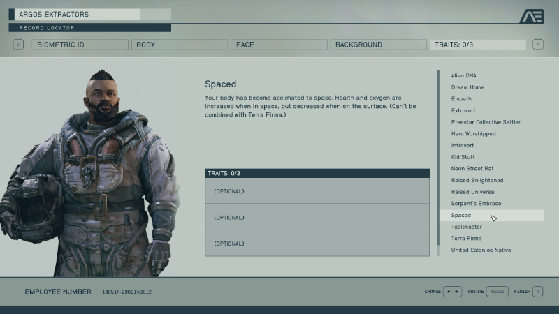 The Spaced Trait from Bethesda's new sci-fi title