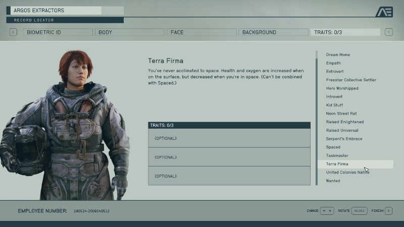 The Terra Firma Trait from Starfield