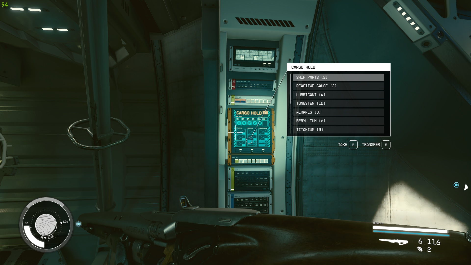 Store Items on Ship cargo hold