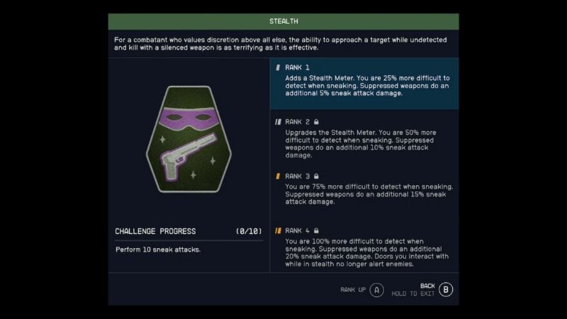 Starfield: Best Physical Skills: Stealth