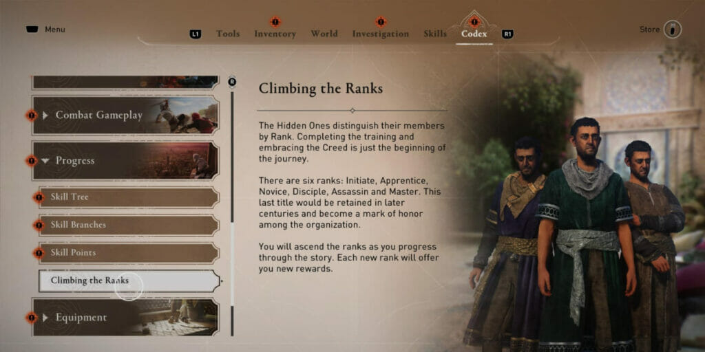 Ranks Assassin's Creed Mirage