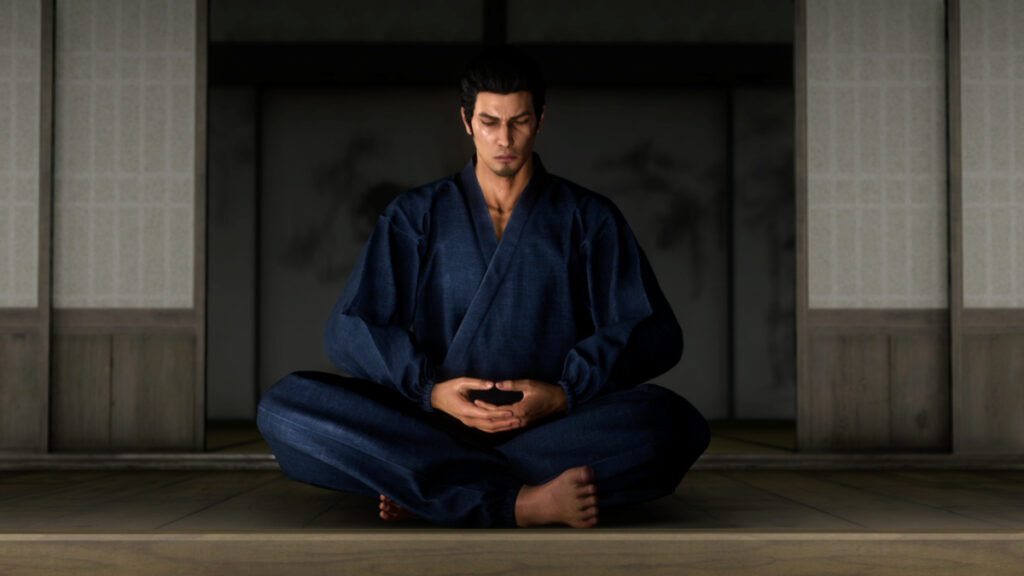 Kiryu meditates in Like a Dragon Gaiden