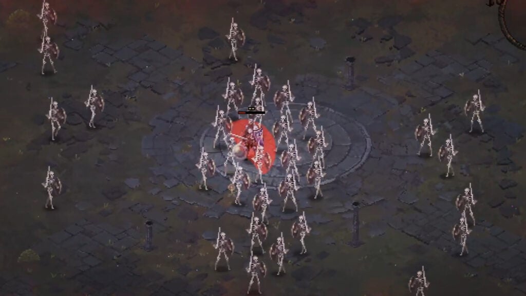 Skeletons kill the player in Death Must Die