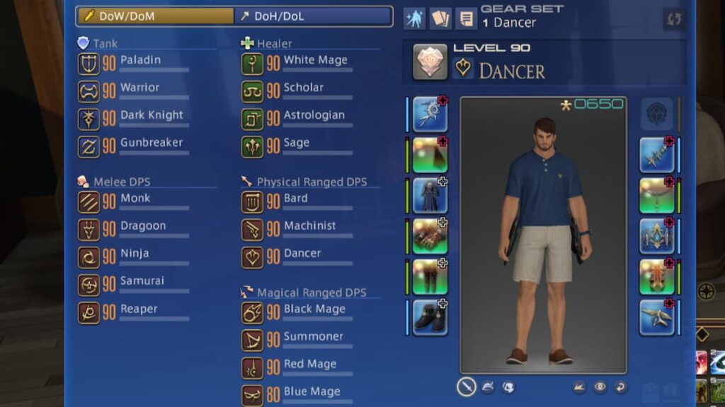 FFXIV DoW jobs