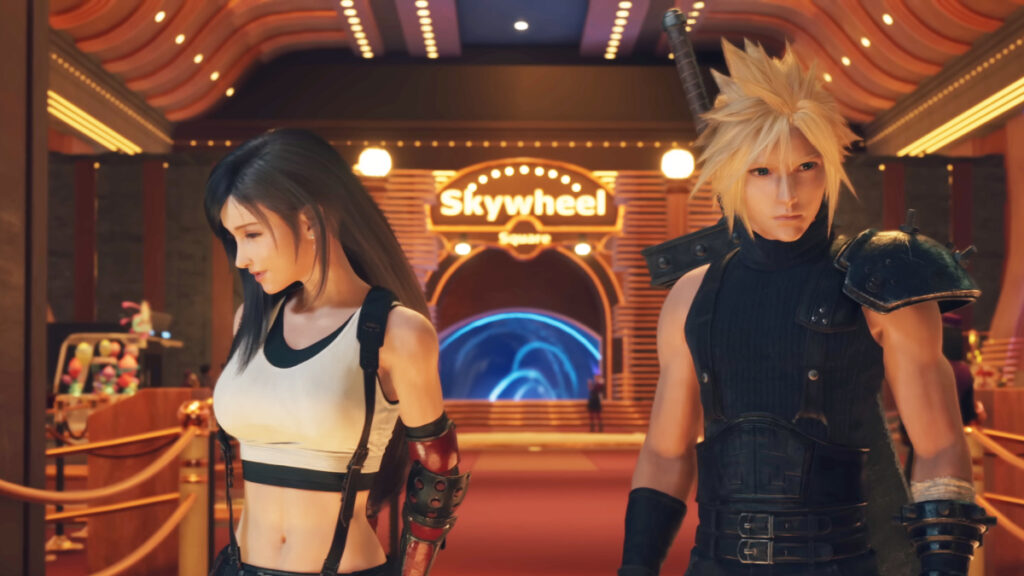 Tifa and Cloud at the Golden Saucer