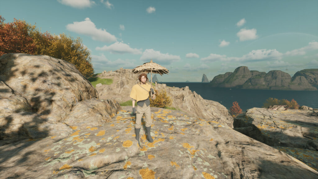 Image of Nightingale character holding an umbrella