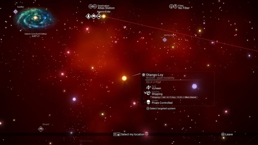 Finding Outlaw System in No Man's Sky