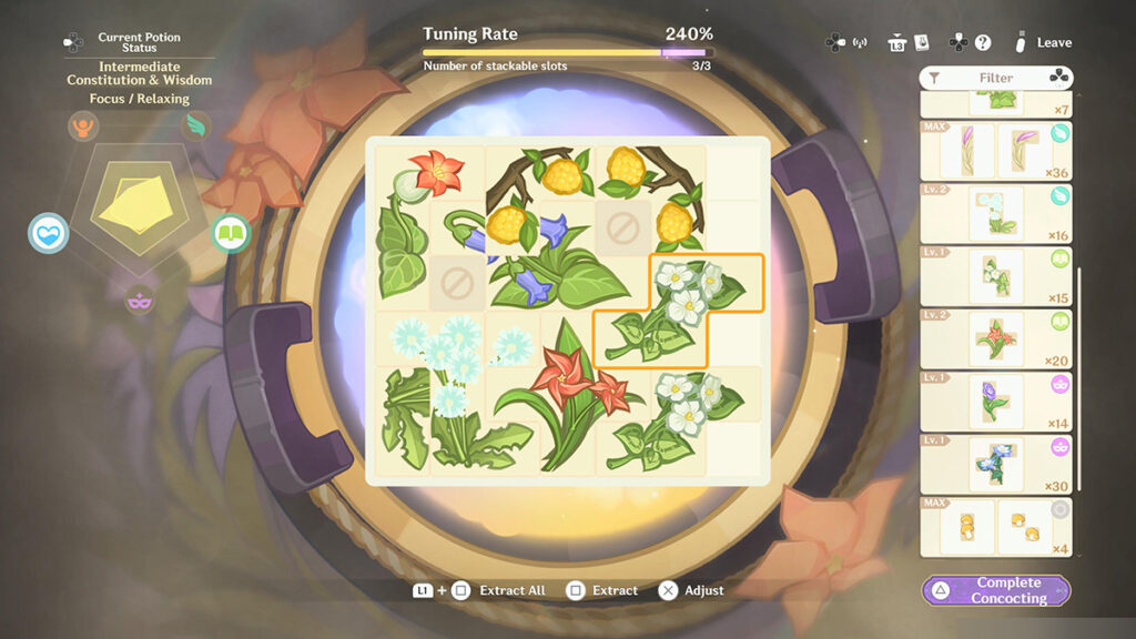 An image showcasing how to make Diluc's potion.