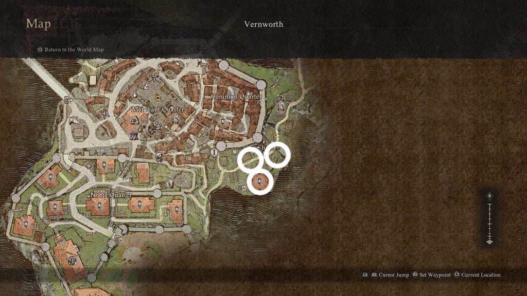 The location of all NPCs you need to interact with to discover Malcolm's whereabouts.