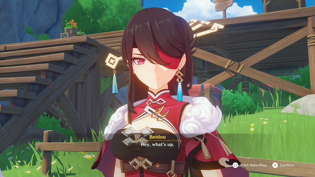 Beidou, as she appears during the Alchemical Ascension event in Genshin Impact.