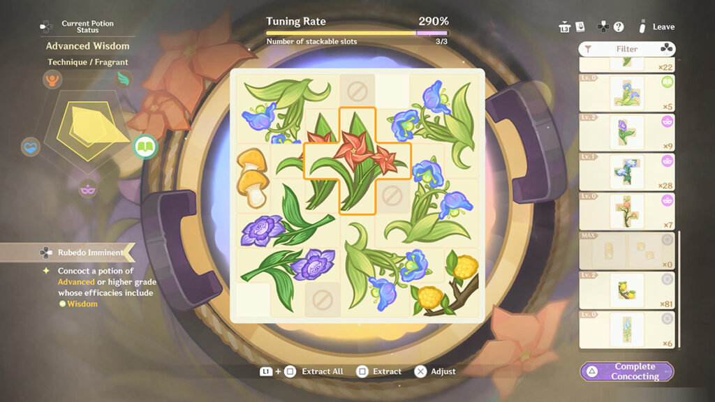 How to complete the Advanced Alchemy Exam in Genshin Impact Alchemical Ascension.