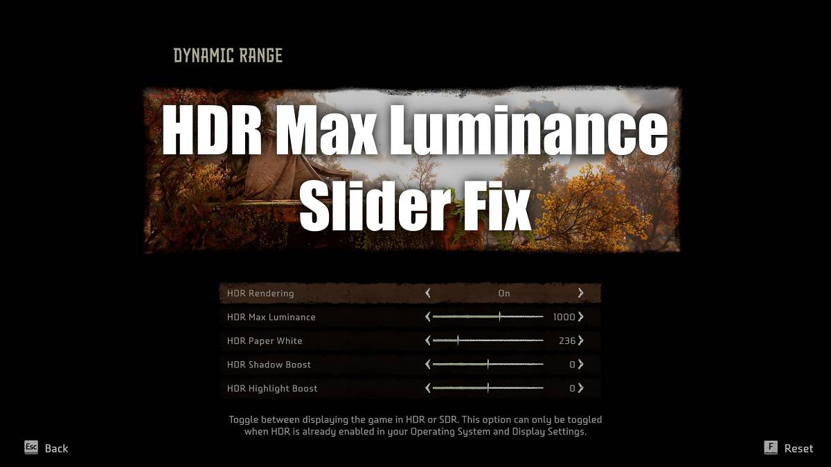 a mod to fix horizon forbidden west hdr max luminance setting