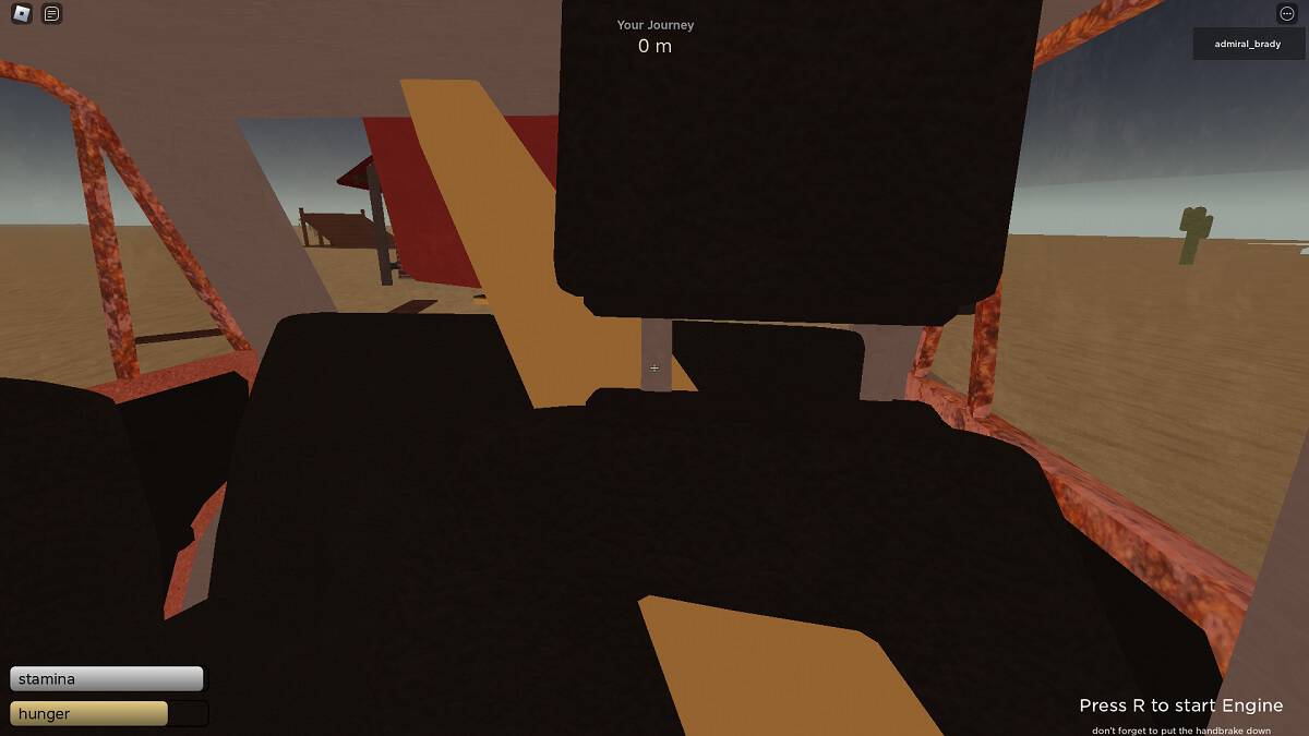 driving a car without gas, engine, or radiator in roblox a dusty trip