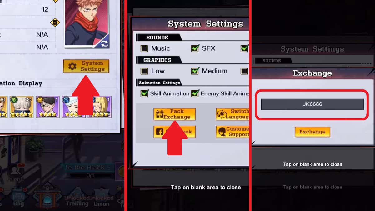 redeeming codes in jujutsu legends phantom siege