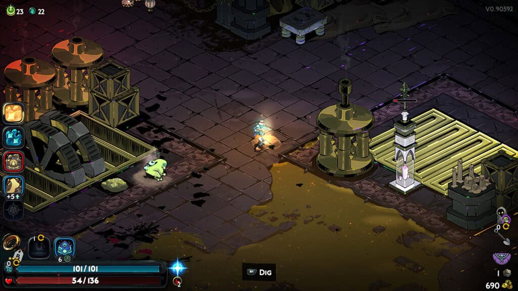 The spot where you can harvest the Poppy Seeds in Hades 2.
