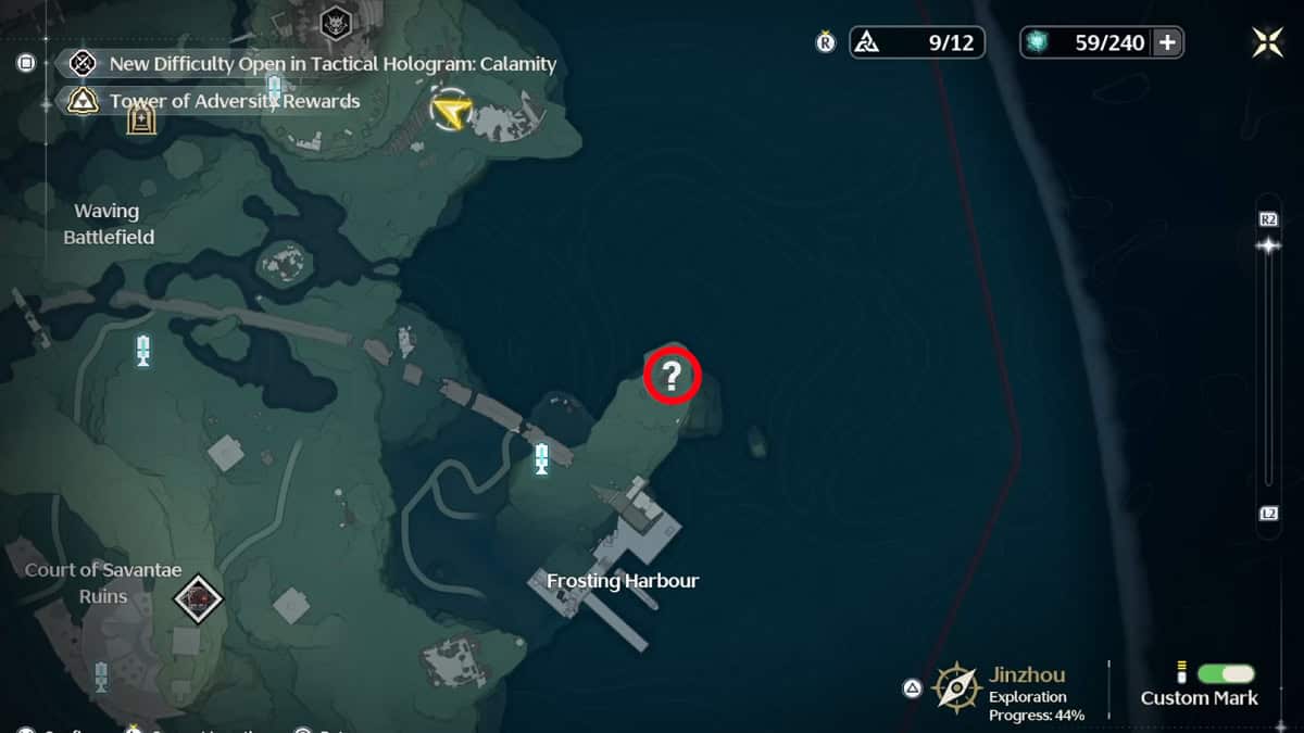 Frosting Harbour Lighthouse Location in Wuthering Waves.