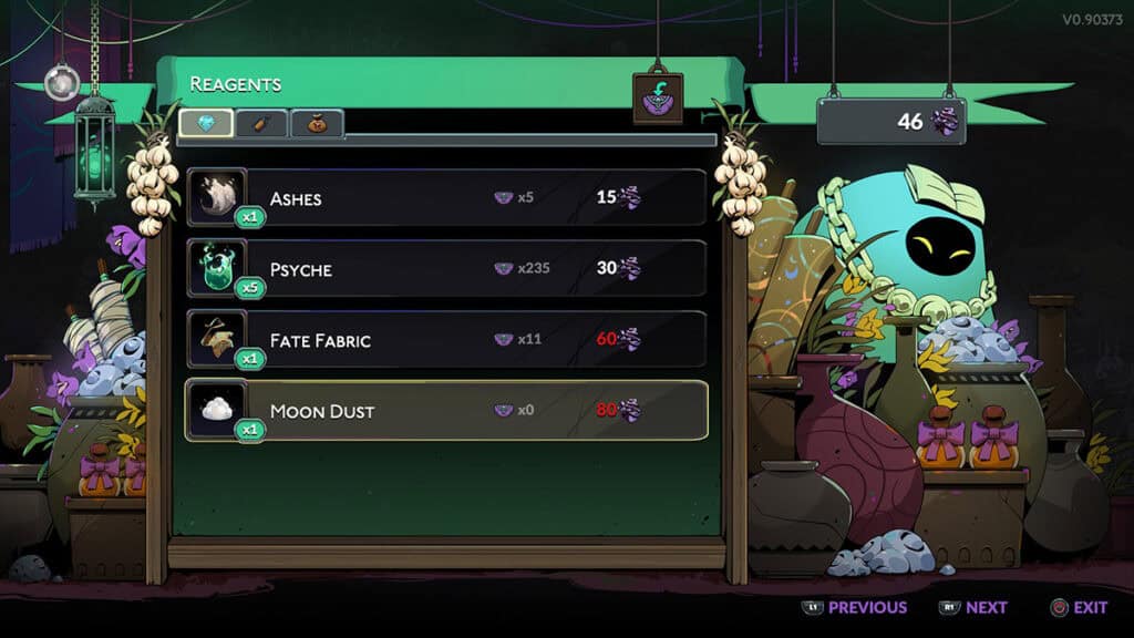 Moon Dust, as showcased among the Wretched Broker's goods.