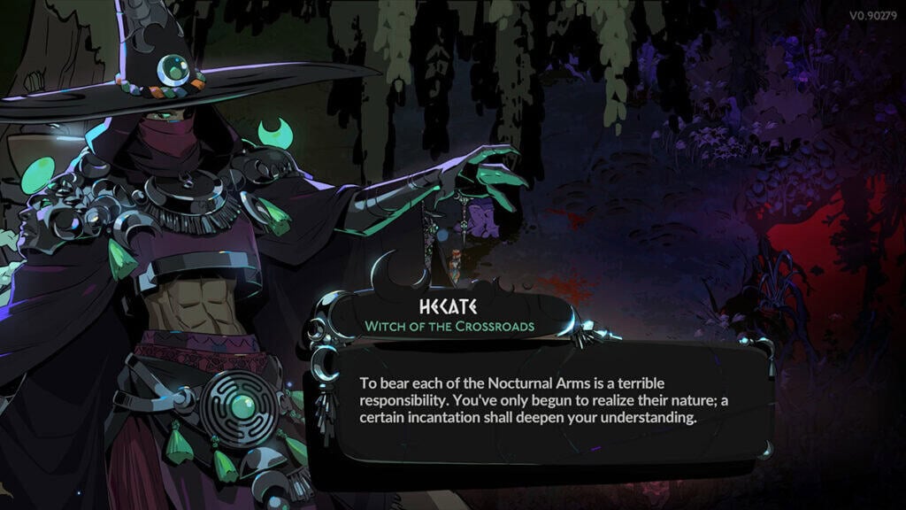 Hecate, before gifting Melinoรซ with the recipe for the Aspects of Night and Darkness Incantation.