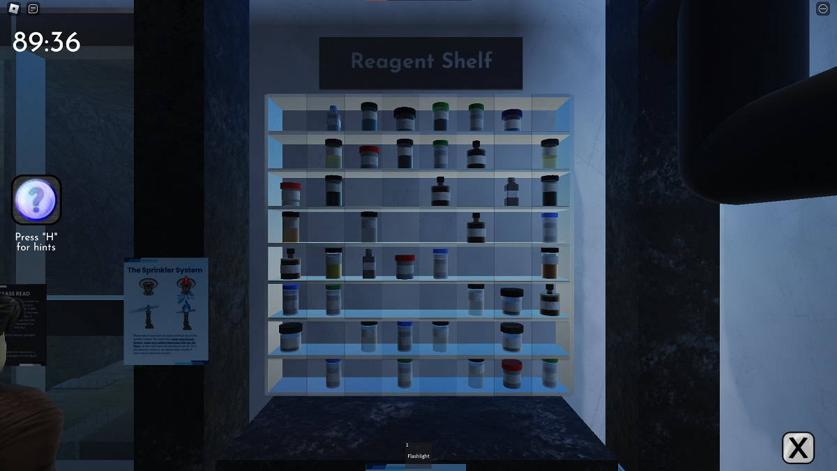 reagent shelf puzzle solution