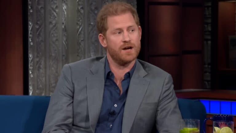 Prince Harry discuss Spare with Stephen Colbert