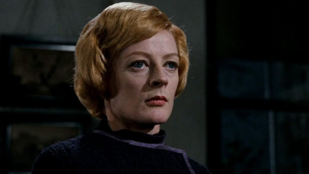 A close-up of Maggie Smith in The Prime of Miss Jean Brodie