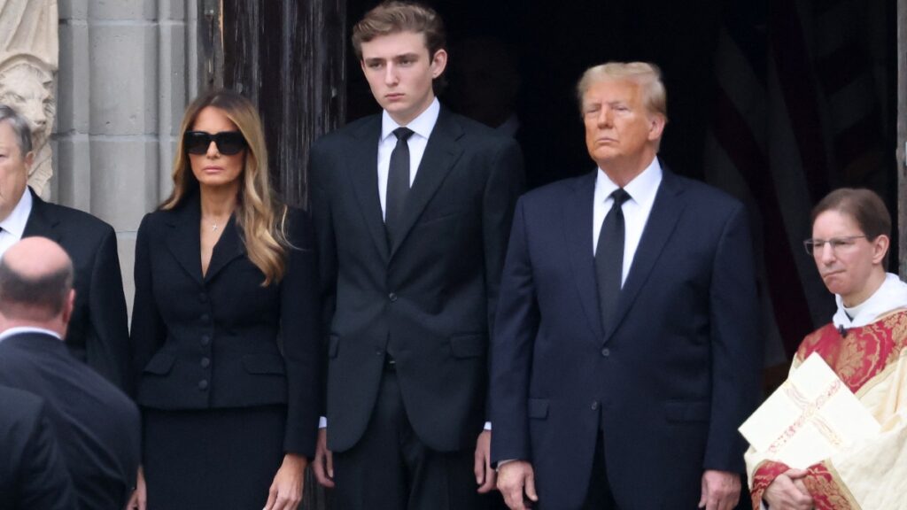 Baron Trump with dad Donald Trump and mom Ivanka Trump.
