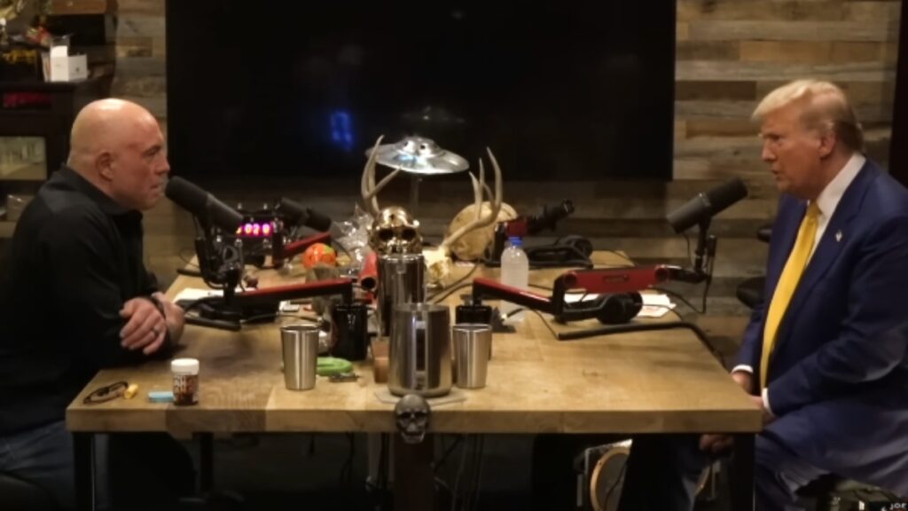Donald Trum on The Joe Rogan podcast ahead of US elections.