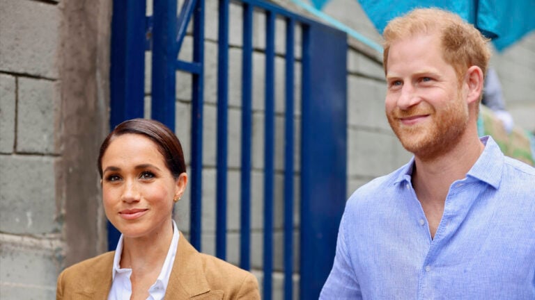Meghan Markle and Prince Harry on their tour of Colombia, which focuses on education and youth empowerment, and was welcomed by students and staff at the school. 16 Aug 2024