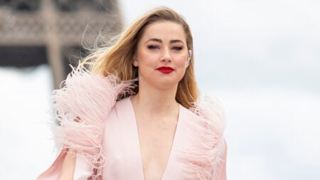 Amber Heard at Le Defile L'Oreal Paris 2021 during the Fashion Week