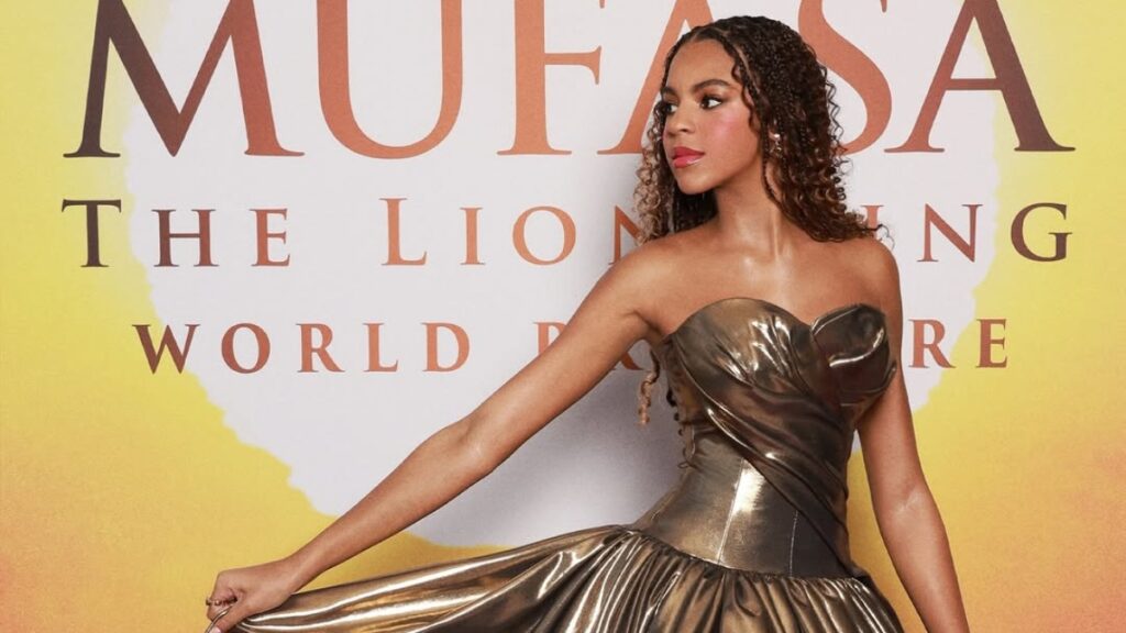 Beyonce and Jay-Z's daughter Blue Ivy on the red caret for the premier of Mufasa: Lion King
