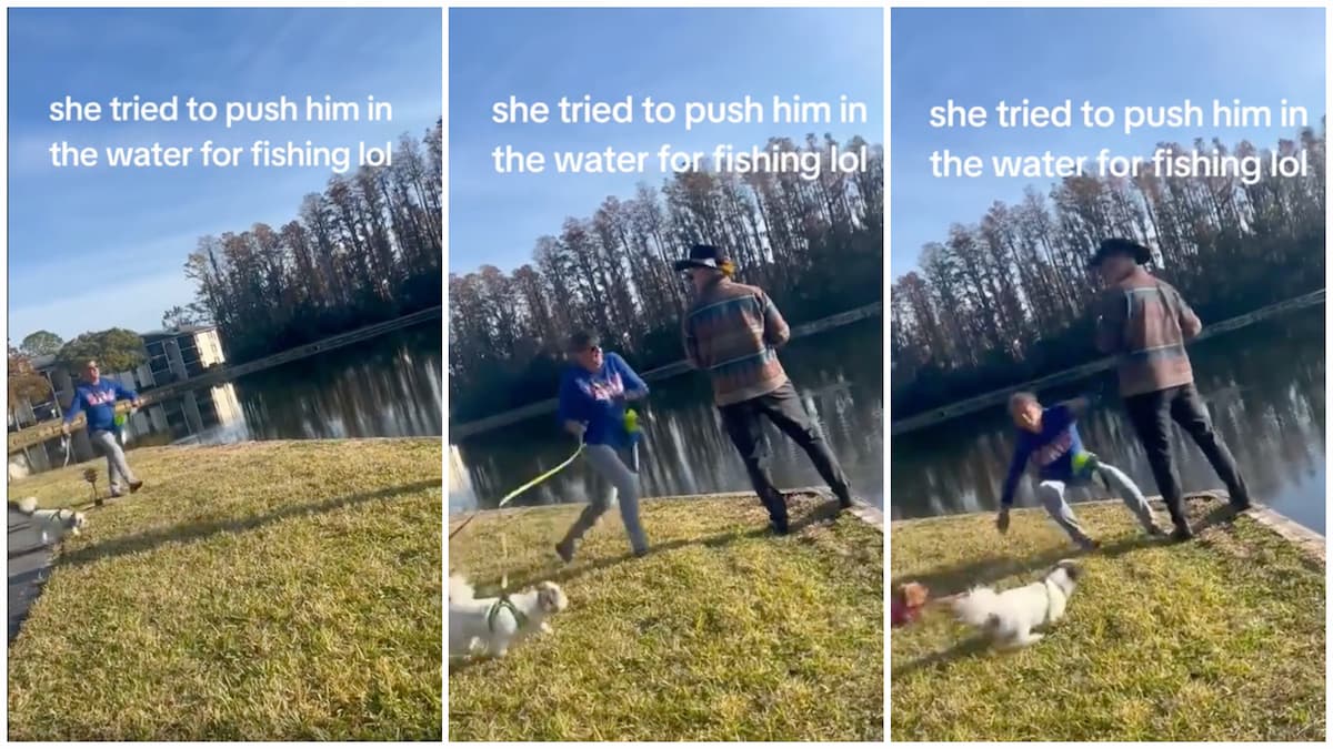 Mean-Spirited Karen Assaults Fisherman By Attempting to Push Him Into a Lake: ‘Looks Like She Just Ran Into a Brick Wall’