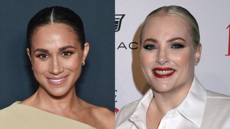 A photo collage of Meghan Markle and Meghan McCain