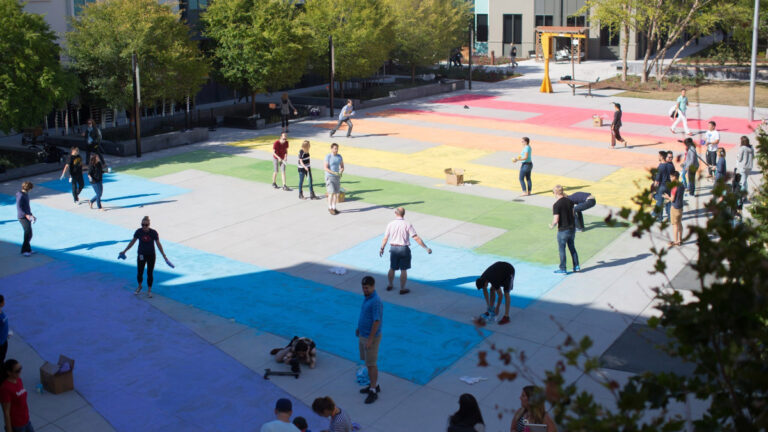 A pride event at Meta HQ