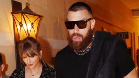 Taylor Swift and Travis Kelce celebrate Kansas City Chiefs Super Bowl win at XS Nightclub at Wynn Las Vegas