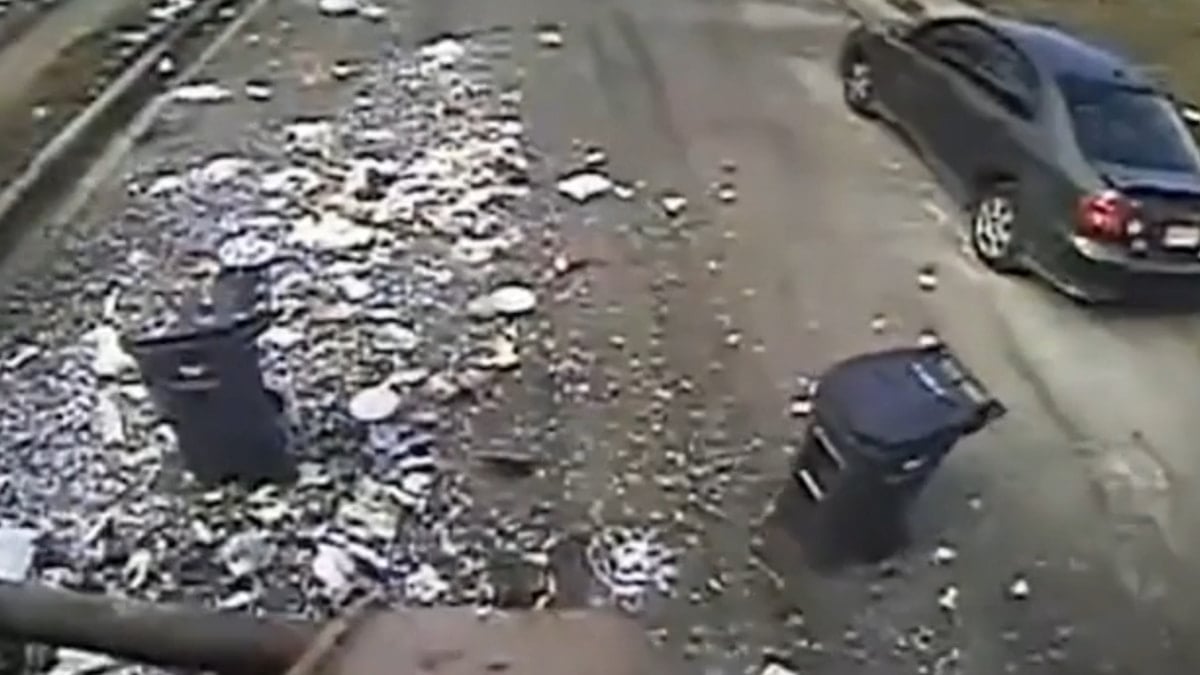 Lucky Ohio Trash Worker Nearly Gets Head Blown Off In a Crazy Accident