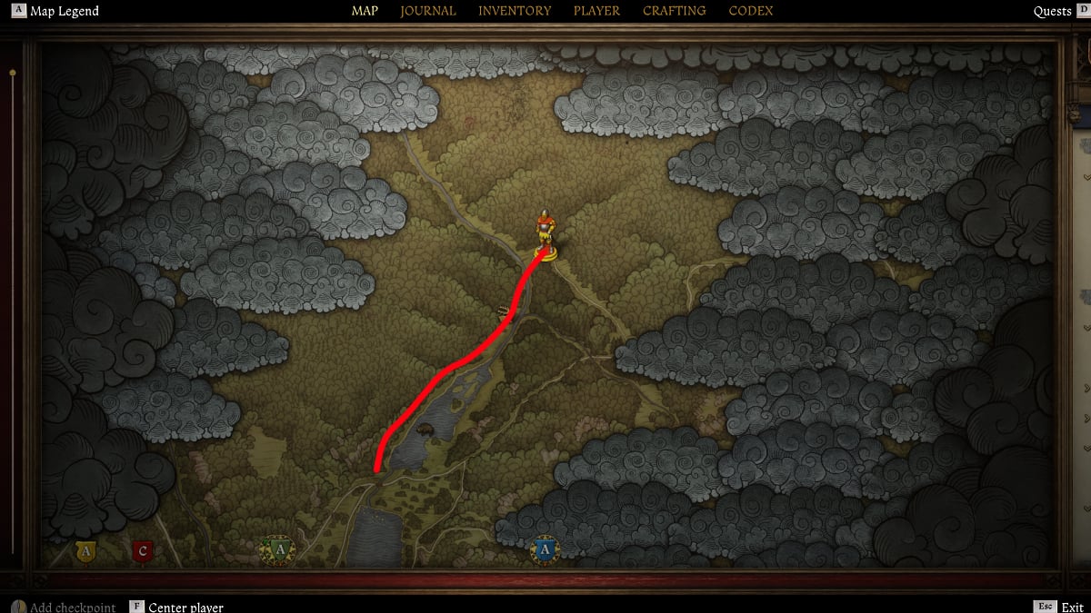 Gamekeeper camp location.