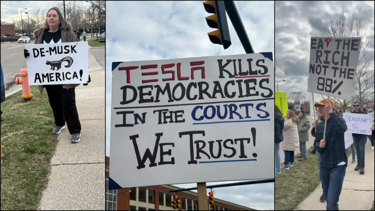 Columbus Activists Join Tesla Protests in Ohio: ‘De-Musk America!’