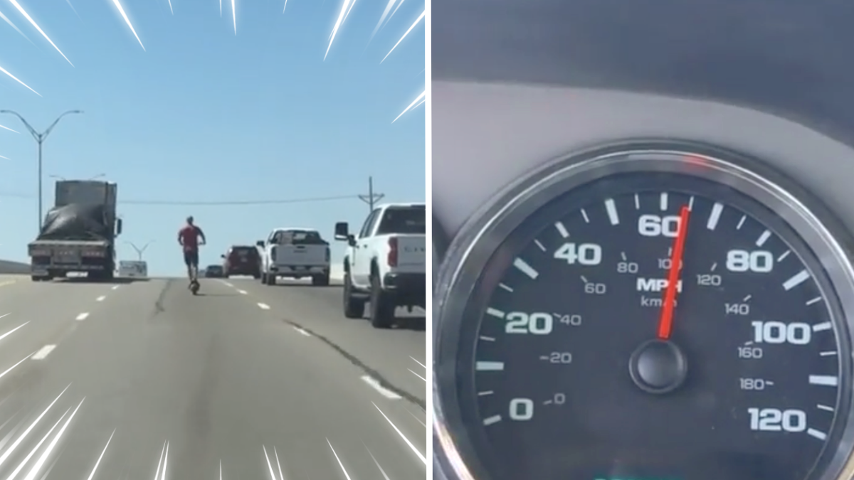 Insane Man Rides Scooter Down Highway at 65 MPH Without Helmet: ‘I Know Texas When I See It’